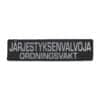 Jarjestyksenvalvoja selkamerkki 1 musta