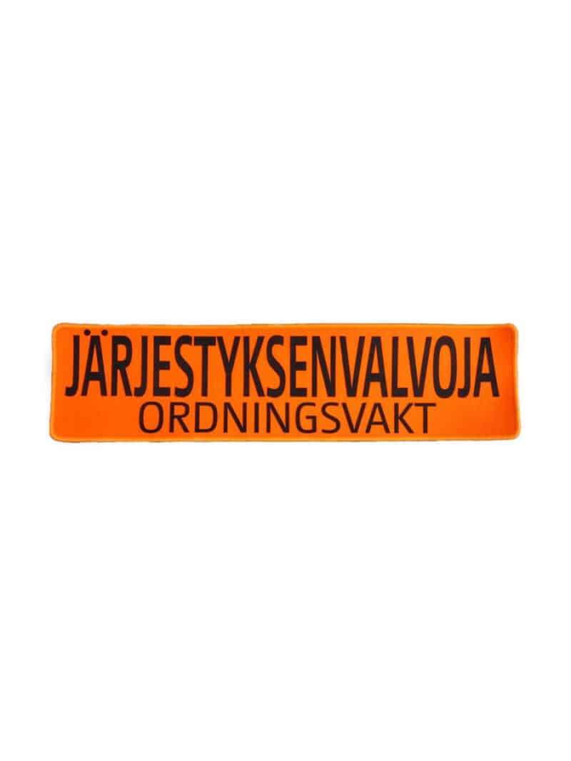 JÄRJESTYKSENVALVOJA ORDNINGSVAKT selkämerkki, oranssi, 90x360