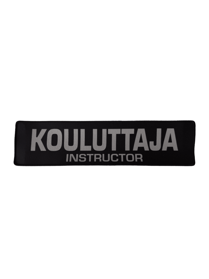 KOULUTTAJA selkämerkki, musta