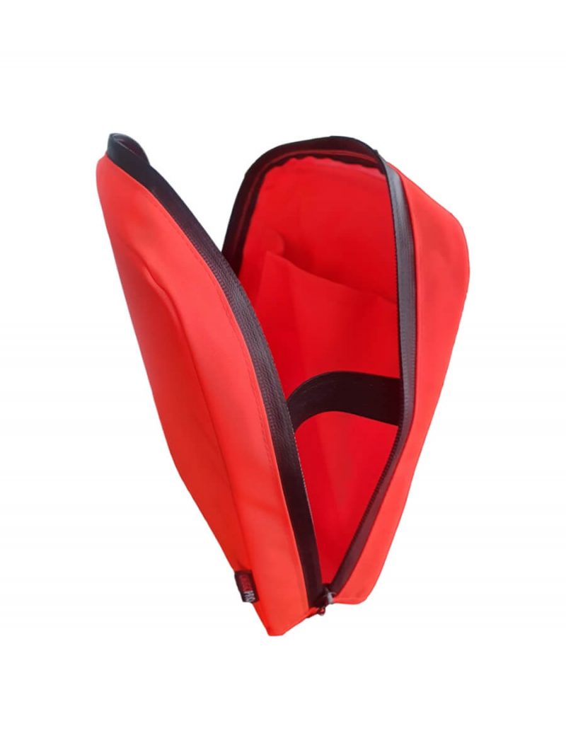 Equipment pouch, 200 mm x 180 mm, horizontal, HiVis EN 20471 Red