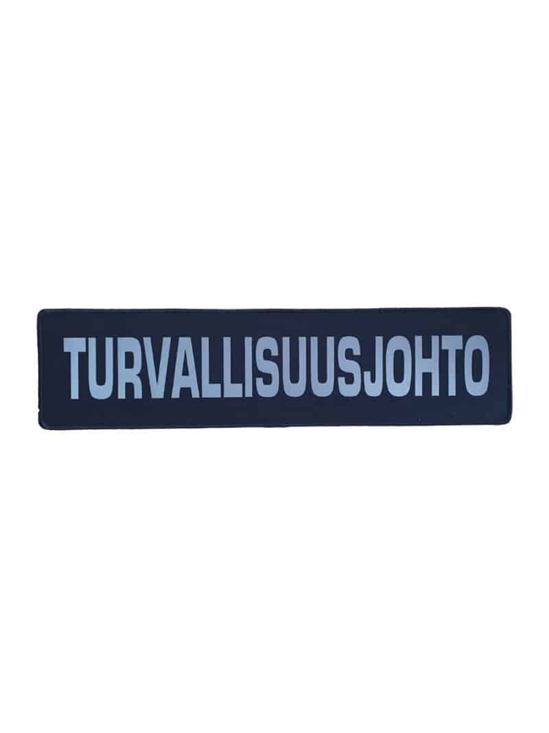 TURVALLISUUSJOHTO selkämerkki, musta 90x360