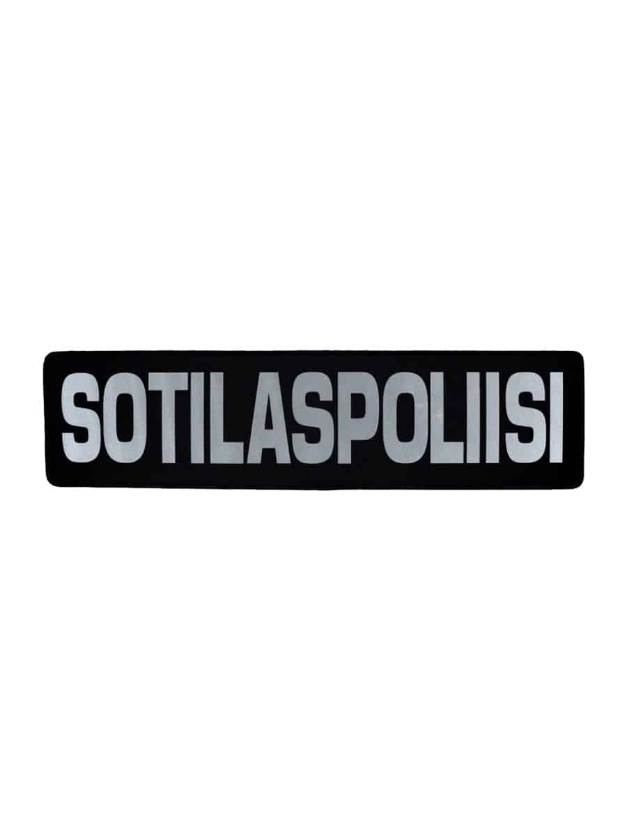 SOTILASPOLIISI back mark, black