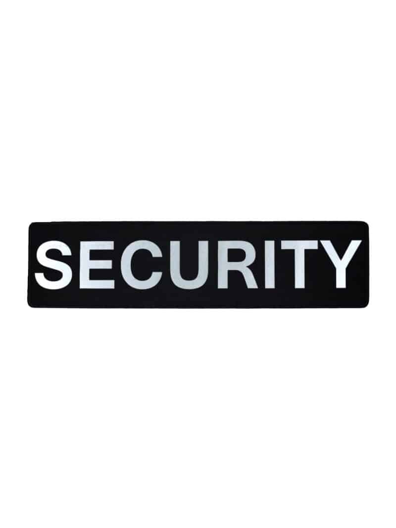 SECURITY selkämerkki, musta