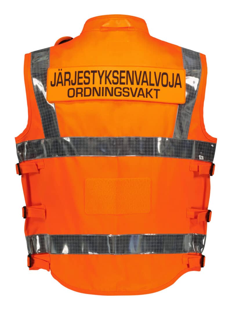HiVis Vest EN 20471 OrangeSilver Back