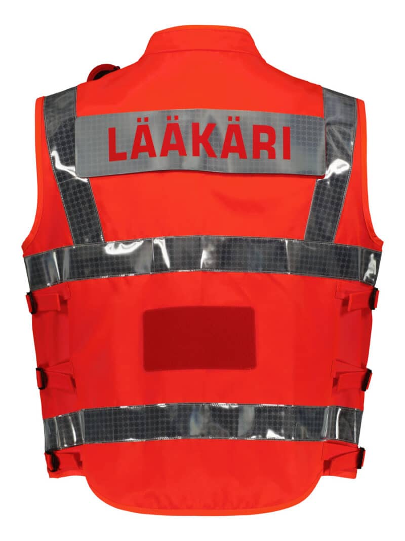 HiVis Vest EN 20471 RedSilver Back