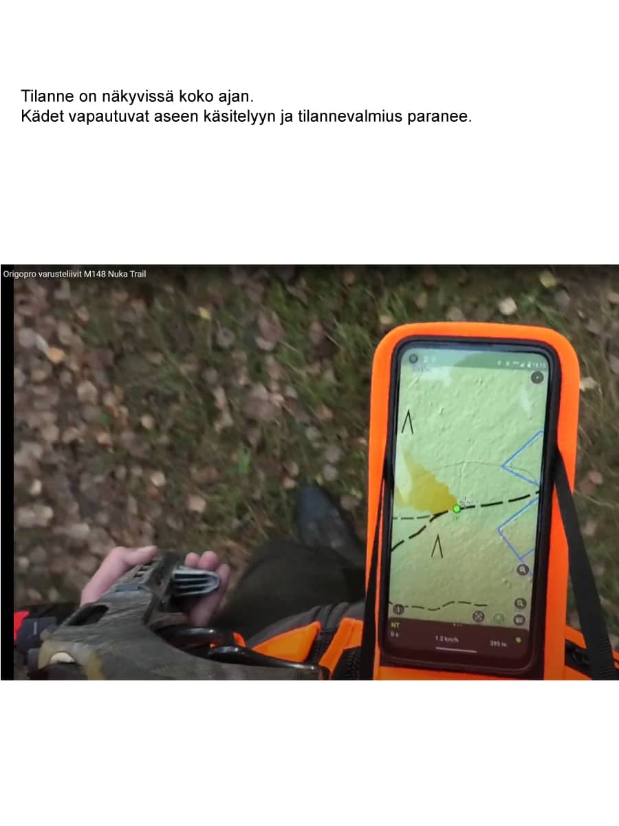 Tutkapuhelinkotelo Nuka-Trail, MOLLE- kiinnityksellä, oranssi