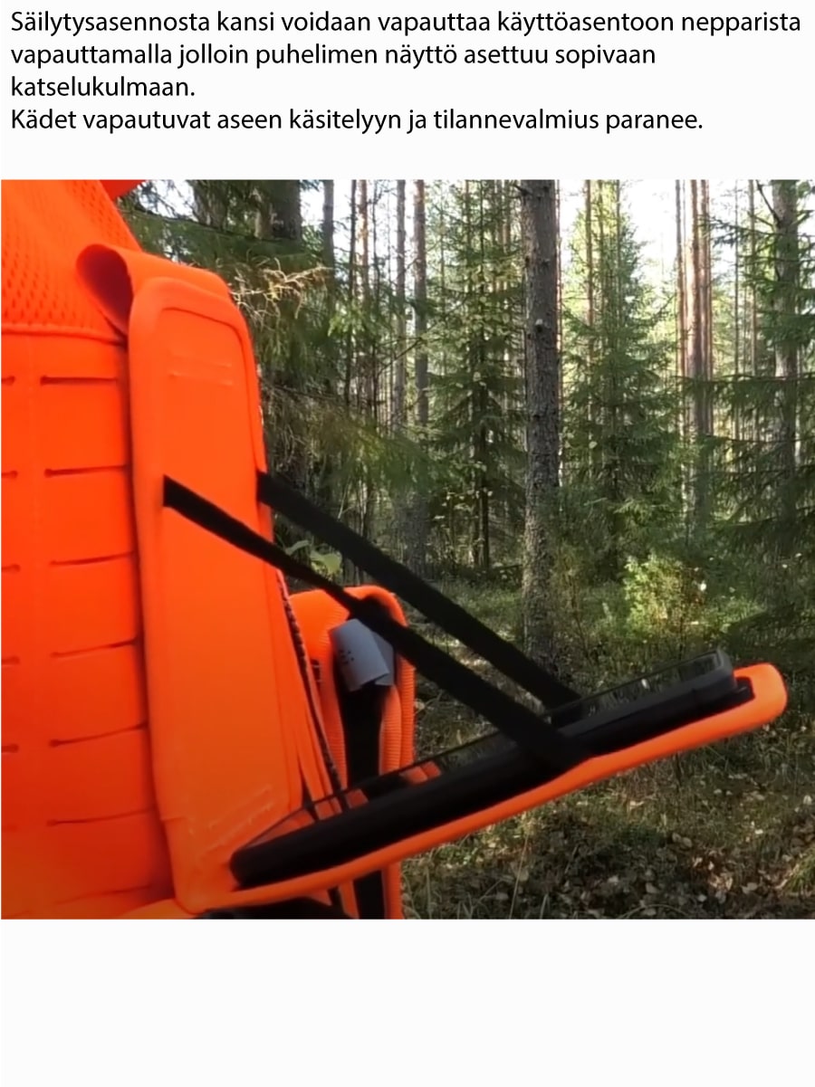 Tutkapuhelinkotelo Nuka-Trail, MOLLE- kiinnityksellä, oranssi