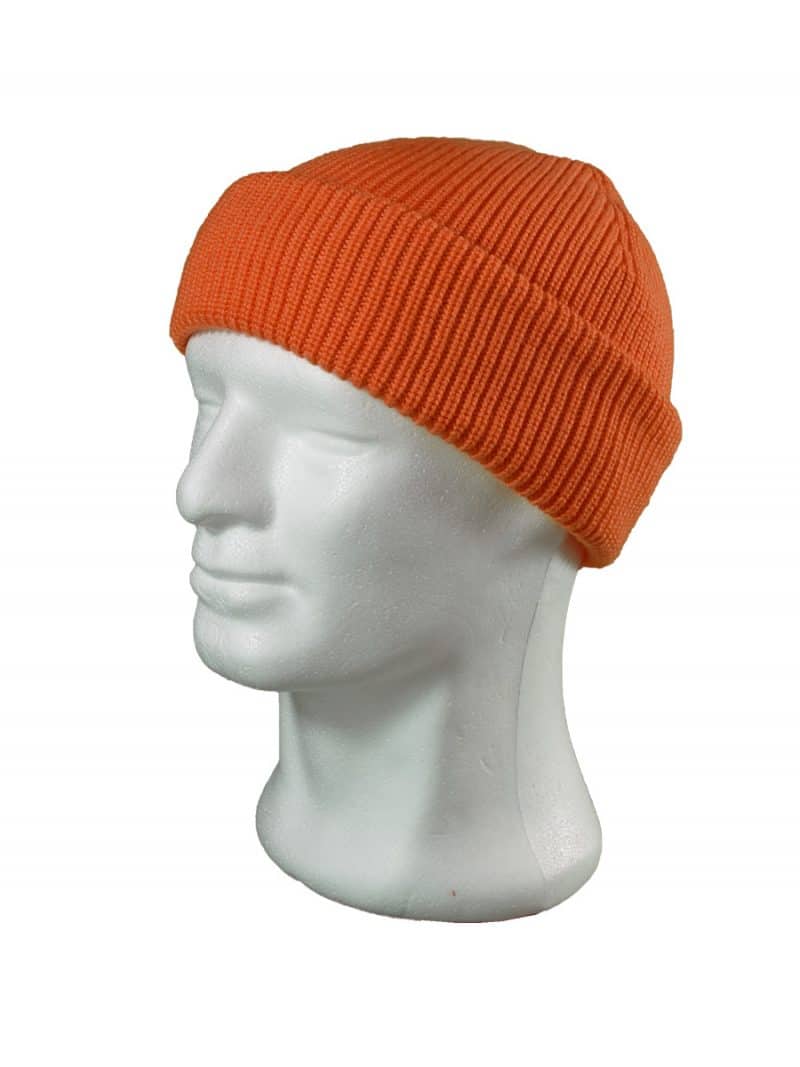 Origopro Mütze aus 100% extrafeiner Merinowolle, orange