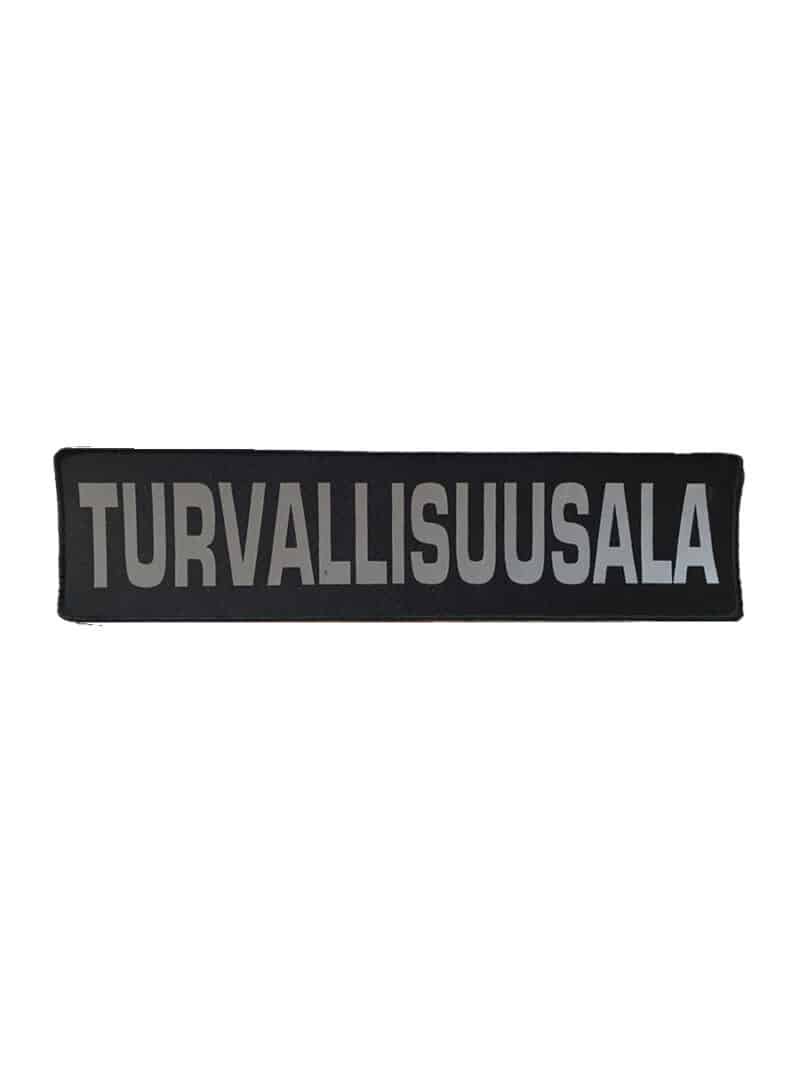 TURVALLISUUSALA selkämerkki, musta