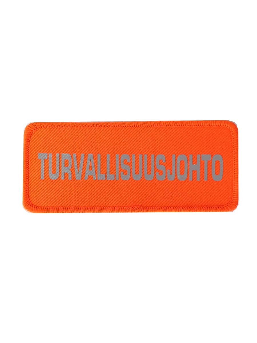 TURVALLISUUSJOHTO rintamerkki, oranssi