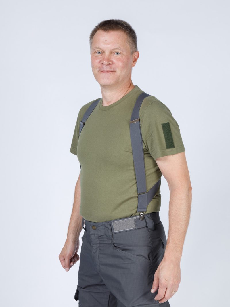 Gorka suspenders, Gunmetal grey