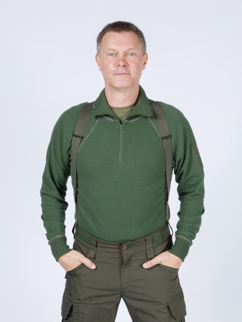 Gorka suspenders, NATO green