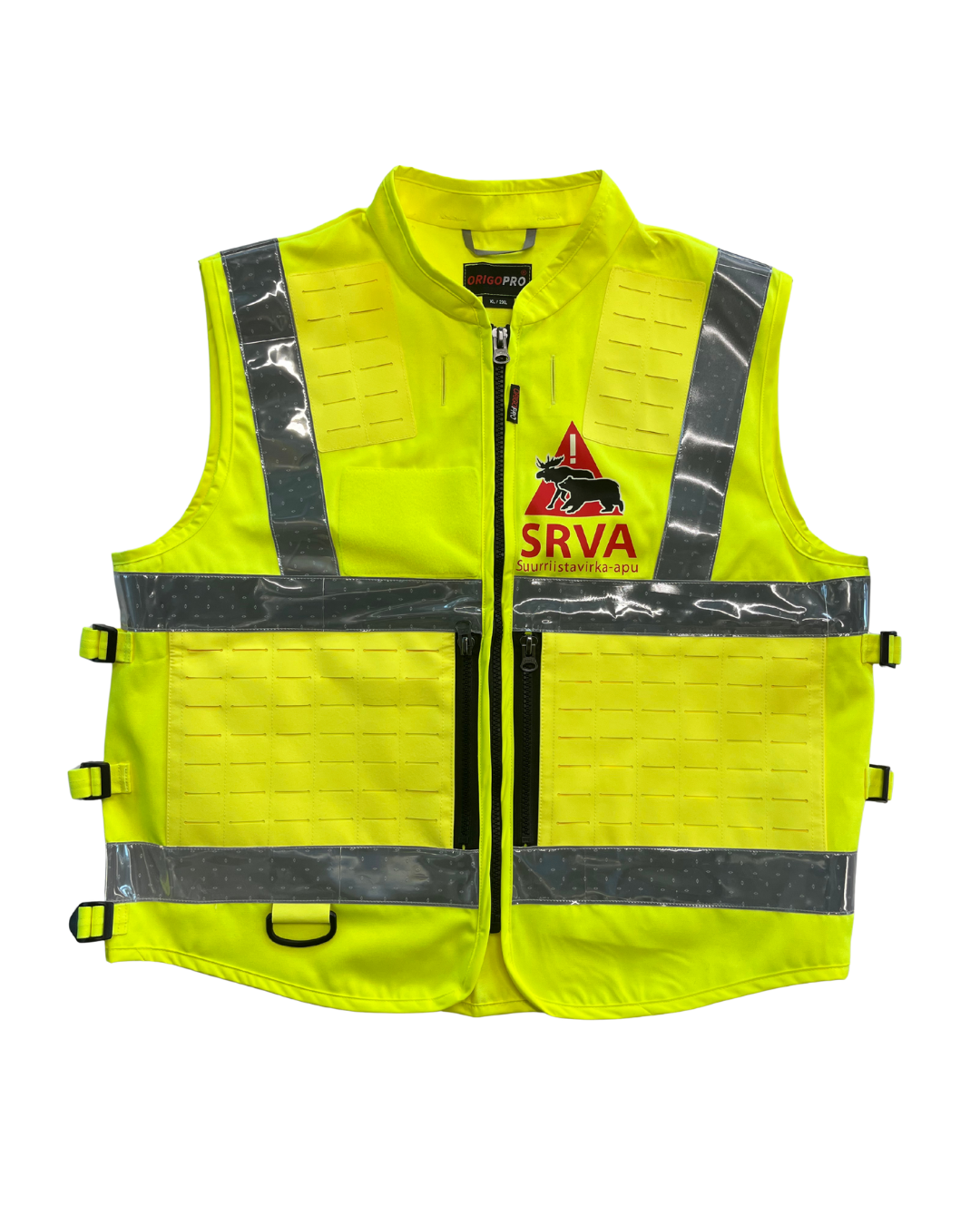 SRVA Suurriistavirka-apu varusteliivi HiVis EN 20471
