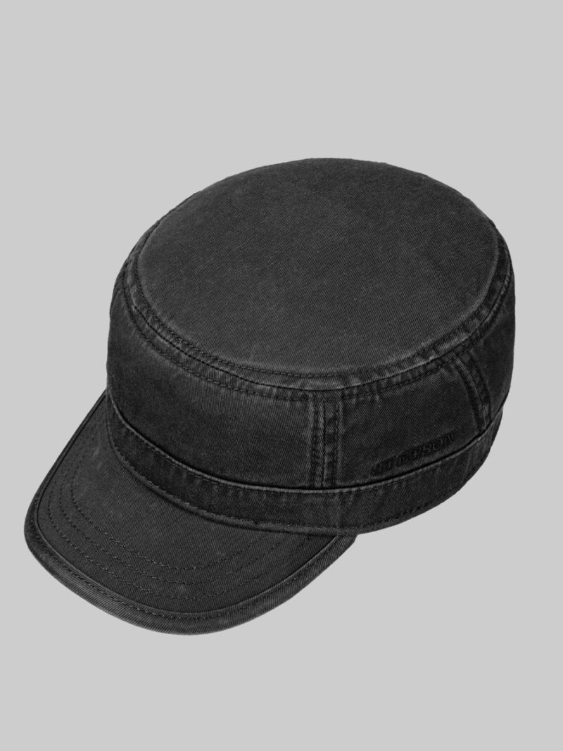 stetson army cap black. one size